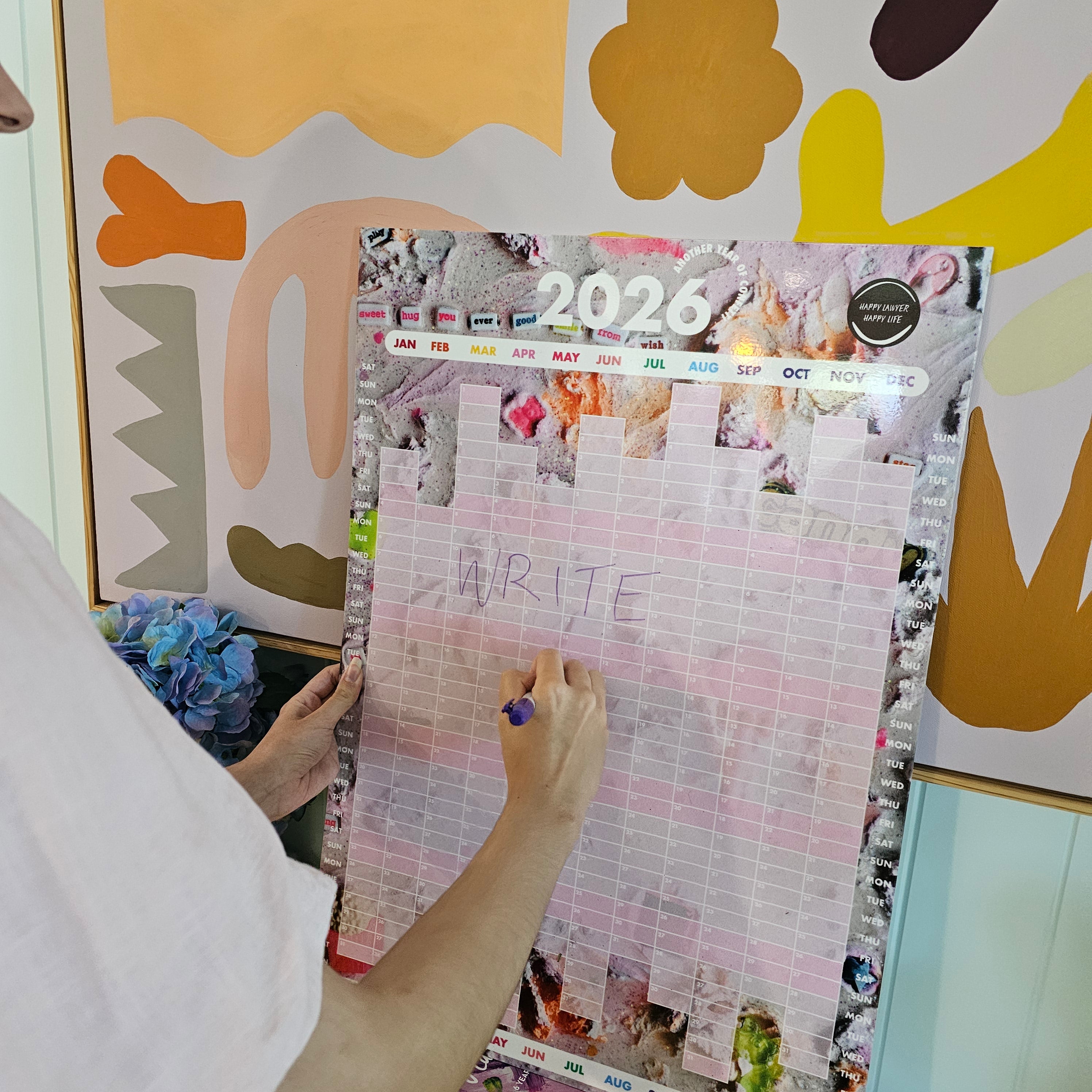 Happy Lawyer Happy Life Reusable Wall Planner!