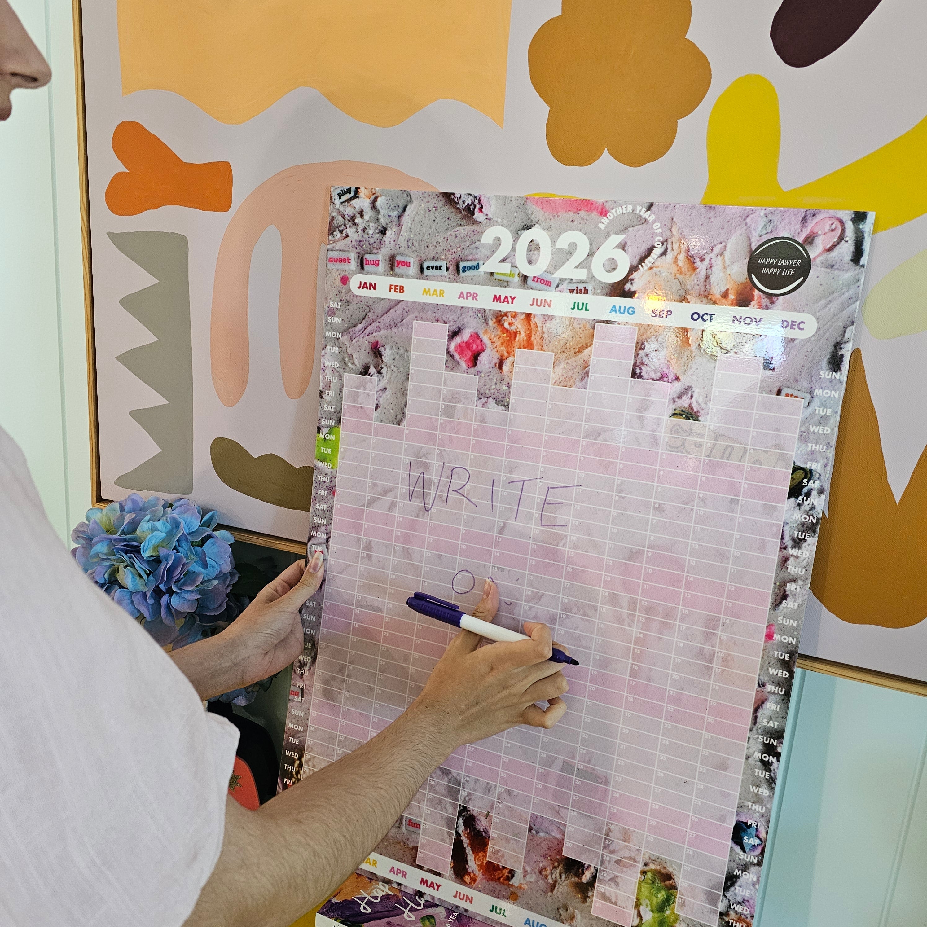 Happy Lawyer Happy Life Reusable Wall Planner!