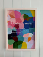 Load image into Gallery viewer, Confetti-Lawyer Poster - The Rachael Nunney Edition

