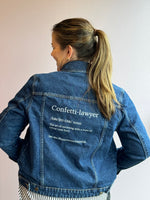 Load image into Gallery viewer, The Denim Jacket: Confetti-Lawyer style
