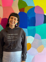 Load image into Gallery viewer, Cropped Hoodie: Confetti-Lawyer Style
