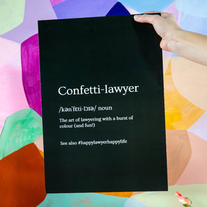Confetti Lawyer Poster